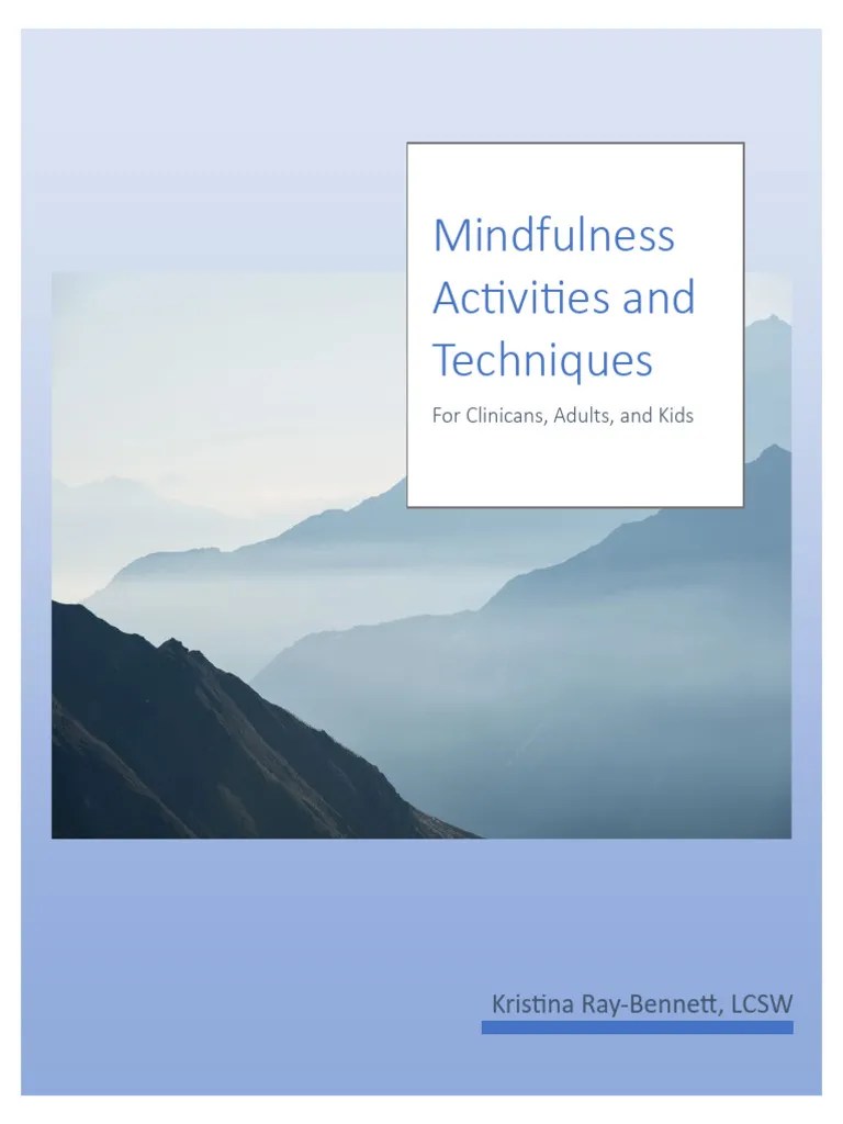 Mindfulness Activities And Techniques_ For Clinicians, Adults, And Kids ...