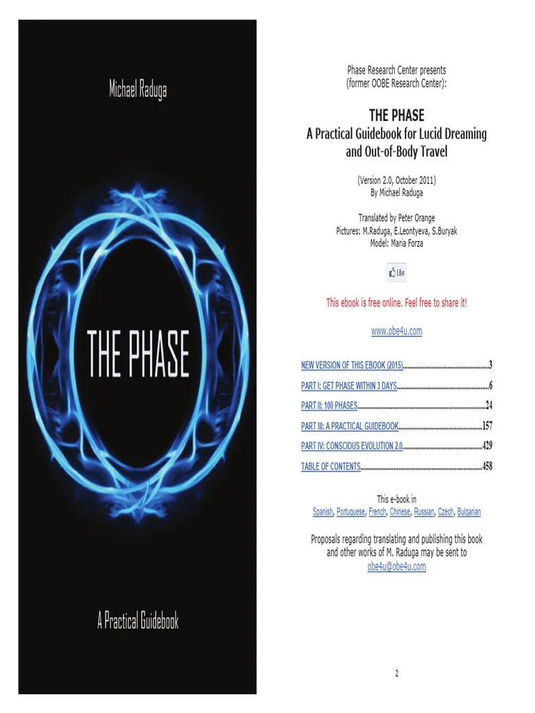 A Practical Guidebook For Lucid Dreaming And Out-of-Body Travel. The Phase - Part1 - By ...