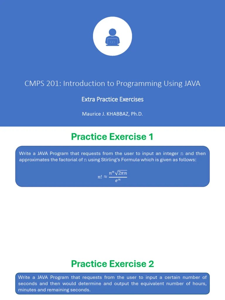 JAVA Practice Exercises | PDF
