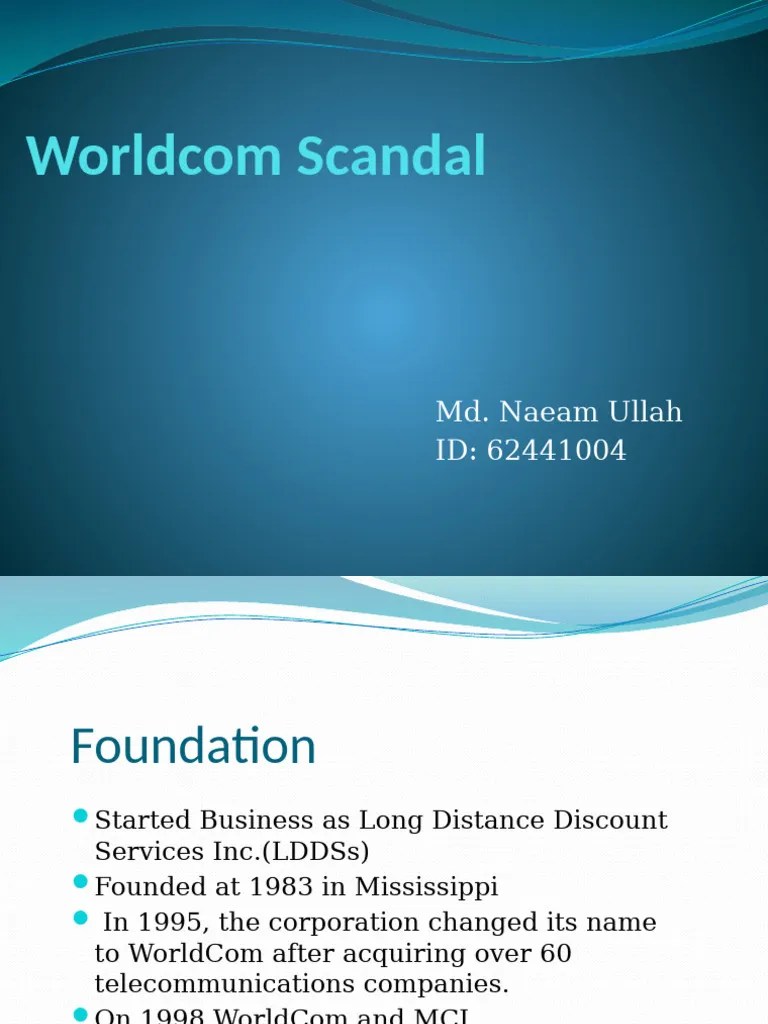 Worldcom Scandal | PDF