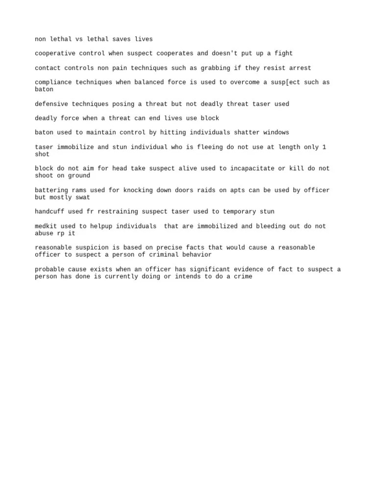 Non Lethal Vs Lethal Saves Lives | PDF