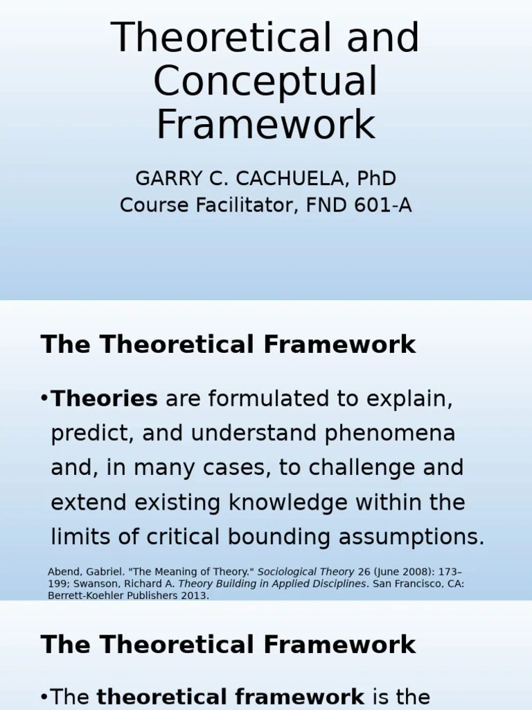 4 Theoretical And Conceptual Framework | PDF