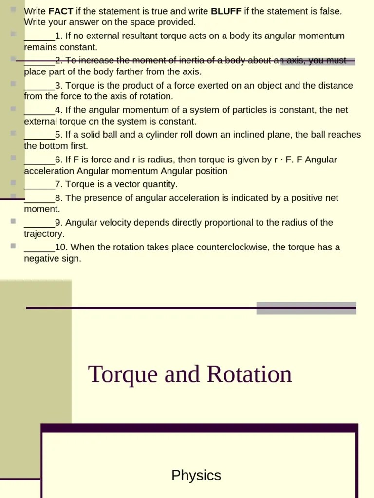 Torque-2 | PDF | Rotation Around A Fixed Axis | Torque