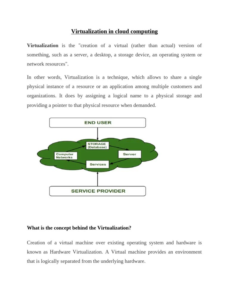 Virtualization In Cloud Computing | PDF | Virtualization | Virtual Machine