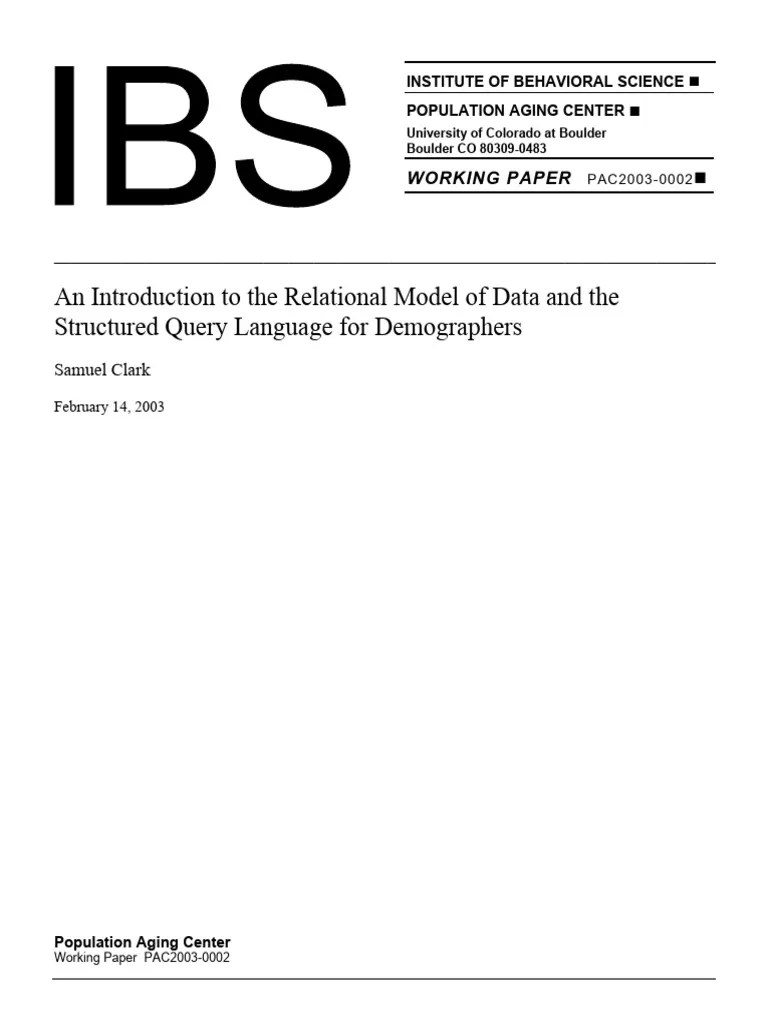 Data Relational SQL | PDF | Sql | Relational Model