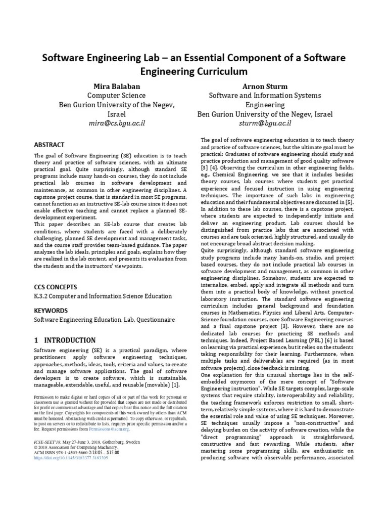 Software Engineering Lab | PDF | Databases | Software