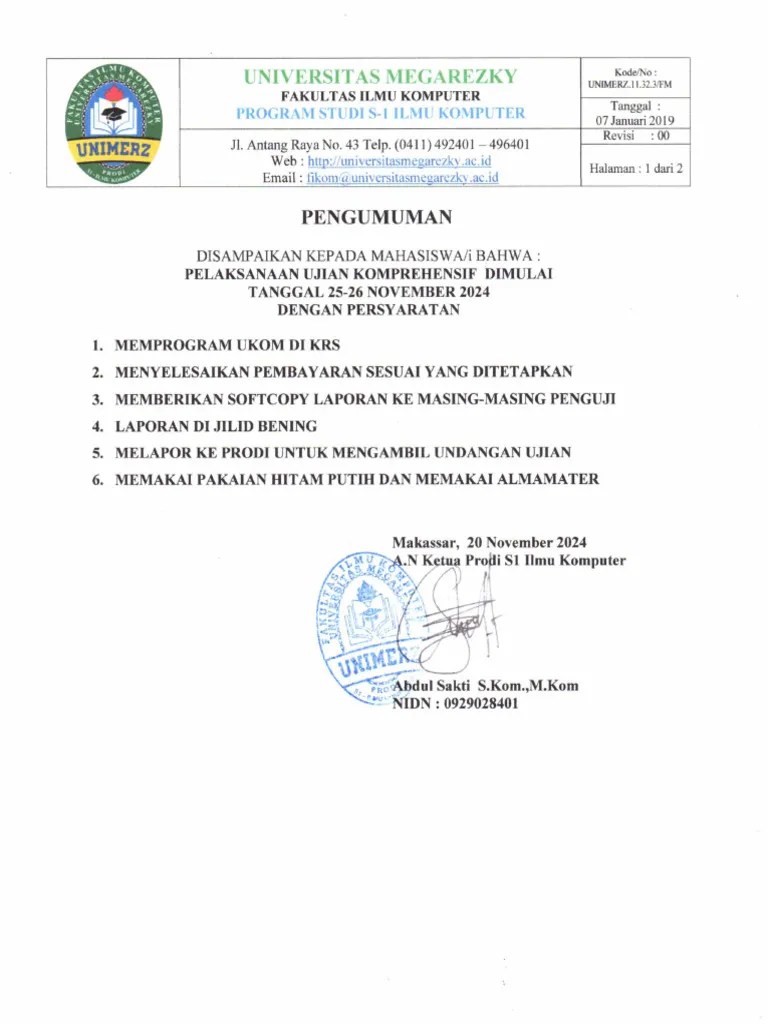 Ba Selesai Pengumuman Kosong Pdf - Premium Minimal Photo Gallery - High Resolution