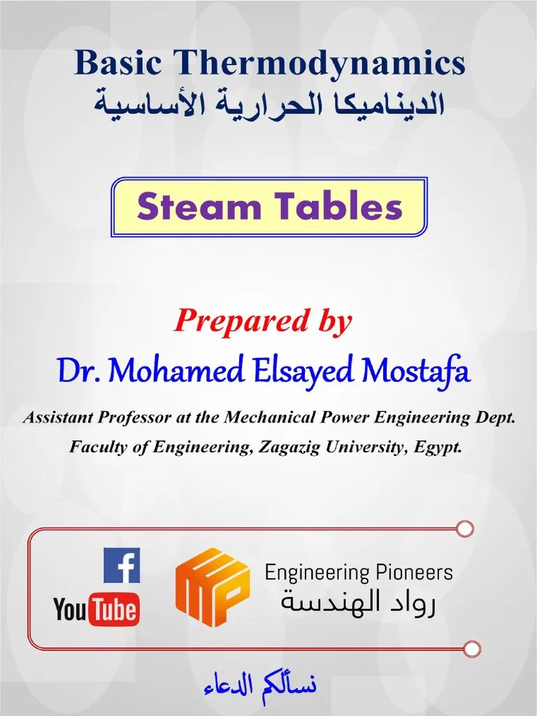 1 - Steam Tables | PDF