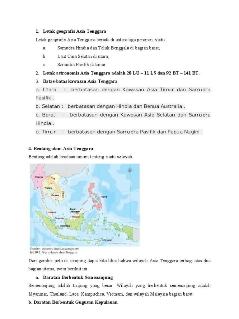 Letak Geografis Asia Tenggara | PDF