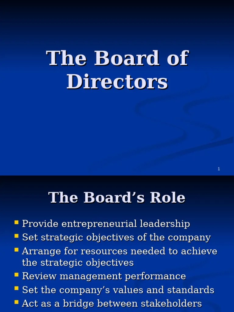 4 Board Of Directors | PDF | Audit | Board Of Directors