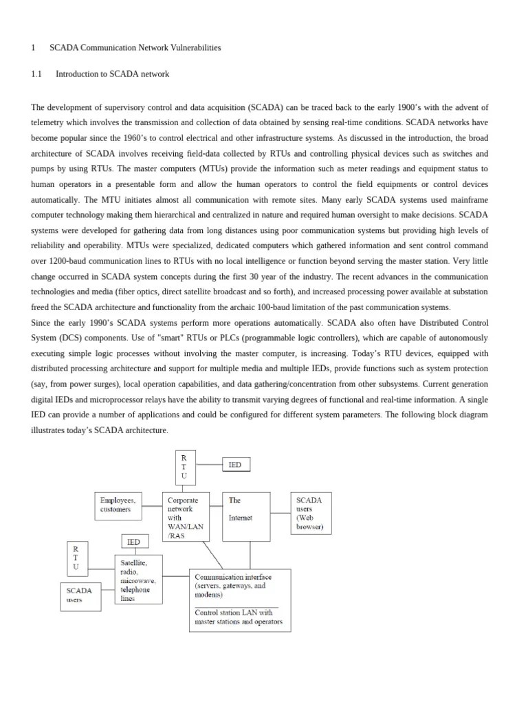 SCADA Network Vulnerabilities | PDF | Transport Layer Security | Scada