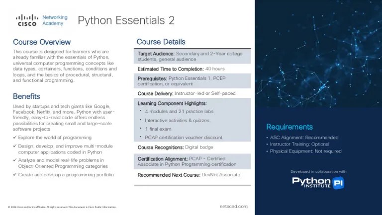 Python Essentials 2 V1 0 Overview | PDF | Computer Programming | Python ...