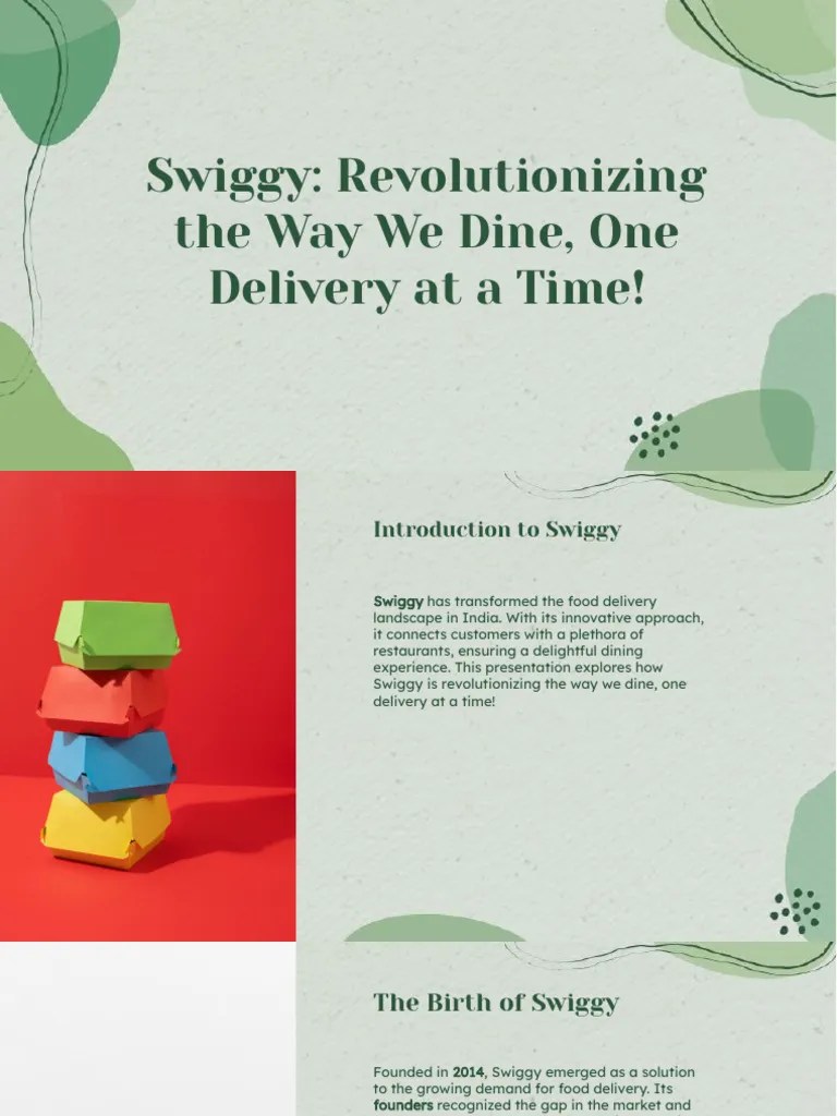 Swiggy India S Food Delivery PDF 1