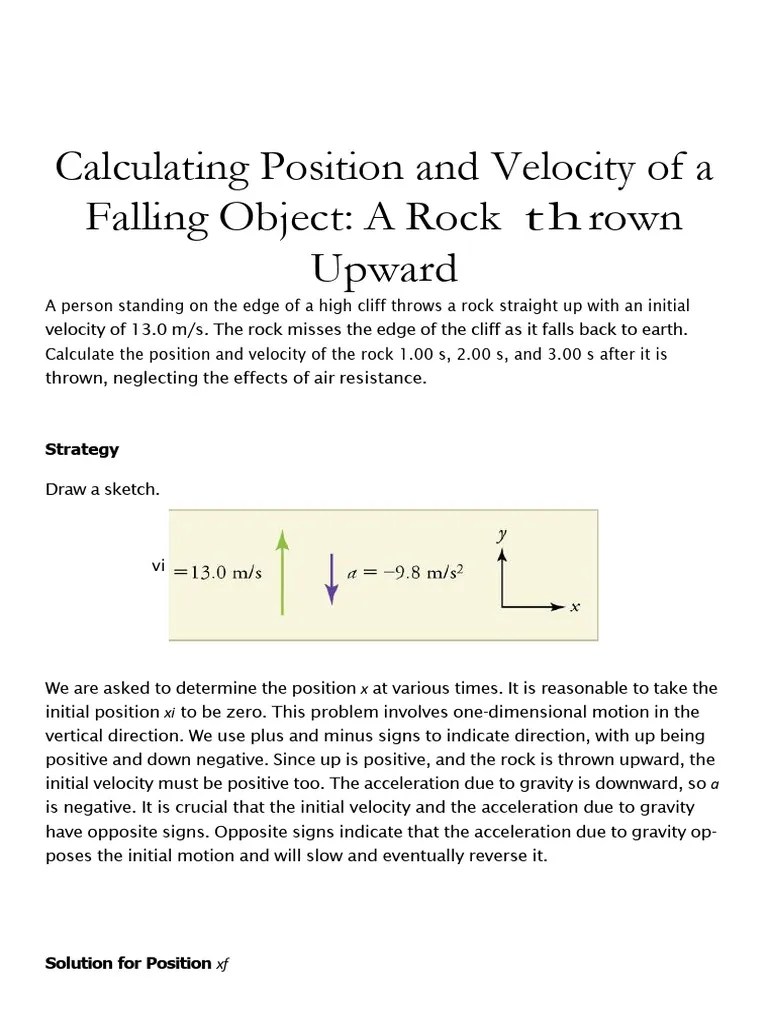 Free Fall Falling Objects | PDF | Acceleration | Velocity