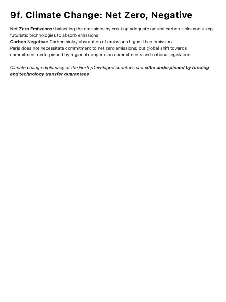 9f. Climate Change Net Zero, Negative_ | PDF | Climate Change | Global Environmental Issues