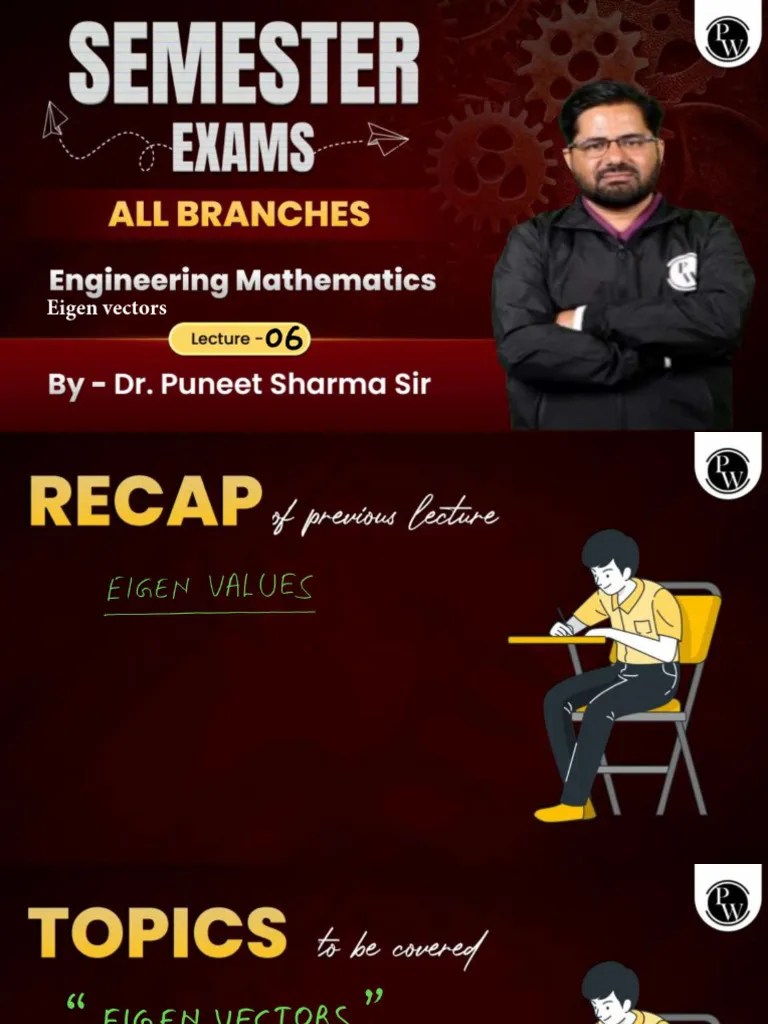 Eigen Vectors (Lec 06) _ Class Notes | PDF