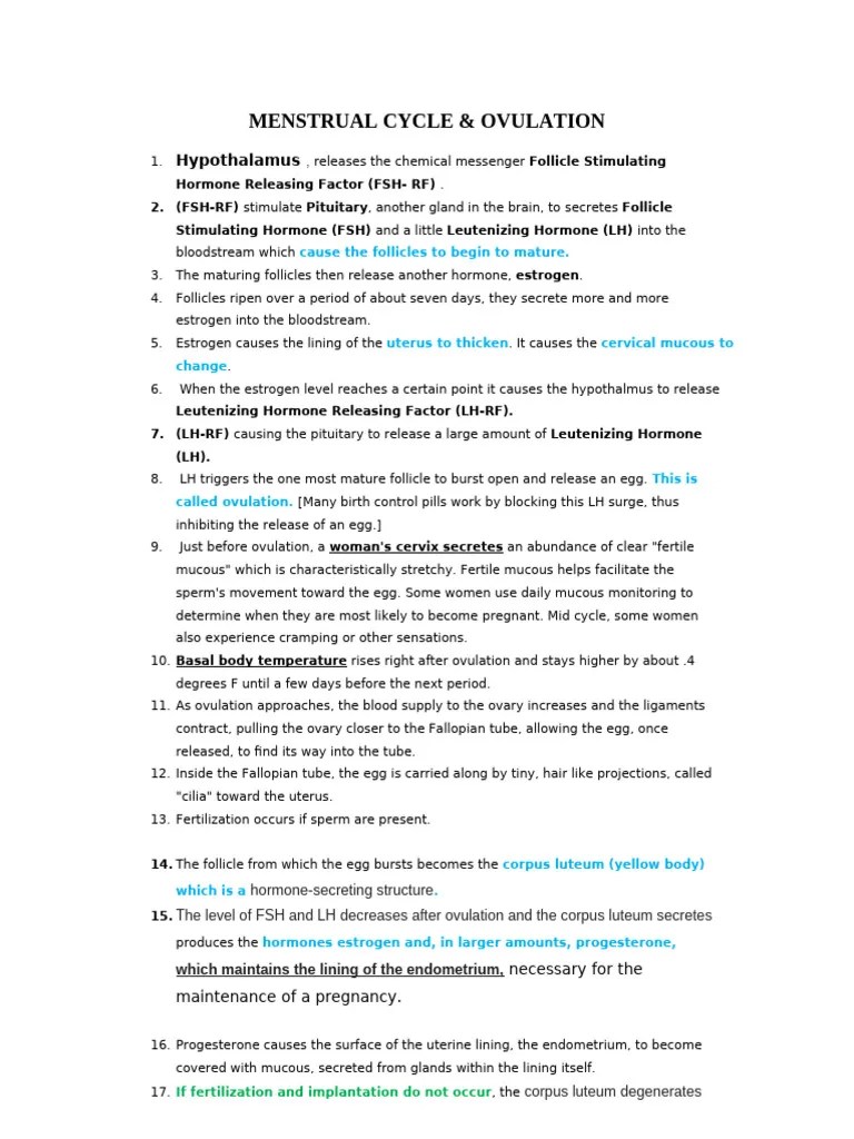 Menstrual Cycle | PDF | Menstrual Cycle | Luteinizing Hormone