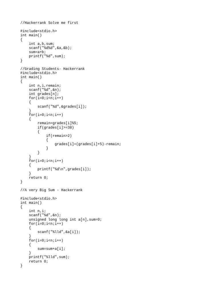 Hacker Rank | PDF | Computer Programming | Computing