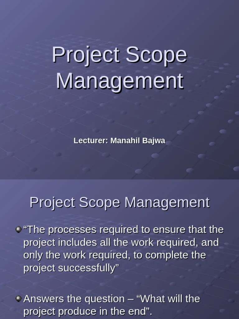 Project Scope Management | PDF | Systems Engineering