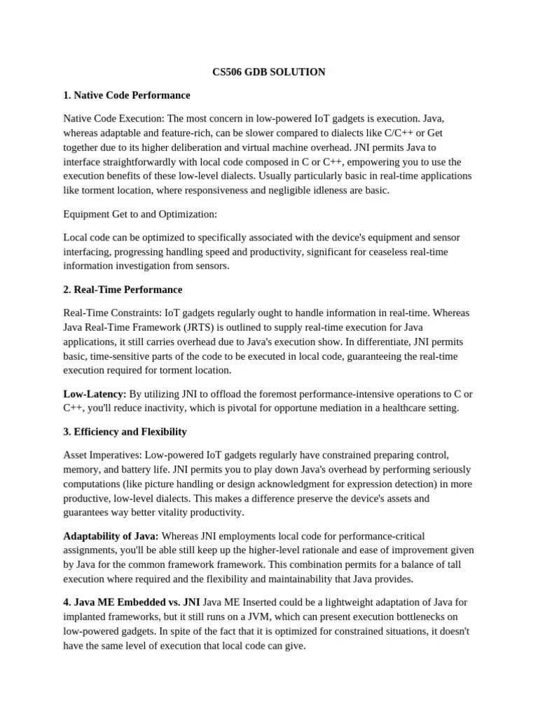 CS506 GDB SOLUTION | PDF | Java (Programming Language) | Internet Of Things