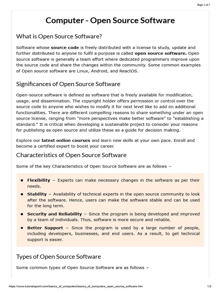 Computer Open Source Software Pdf Open Source Proprietary Software