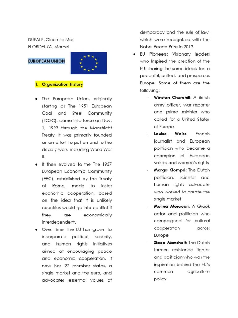 EUROPEAN UNION | PDF | European Union | Euro