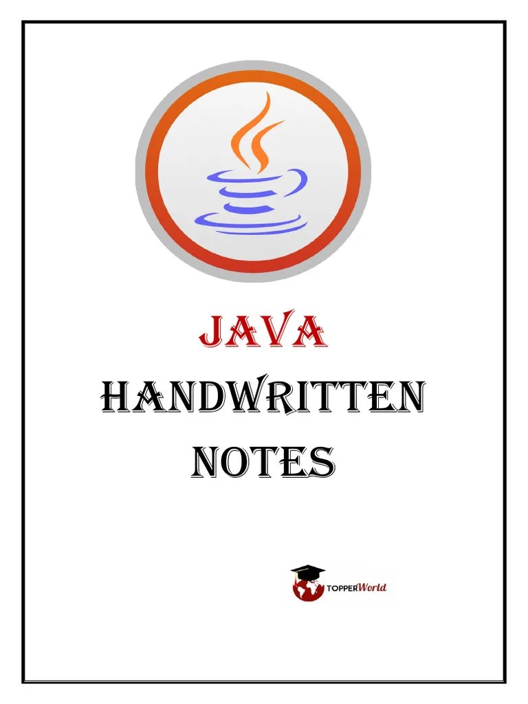 Java Handwritten Notes | PDF