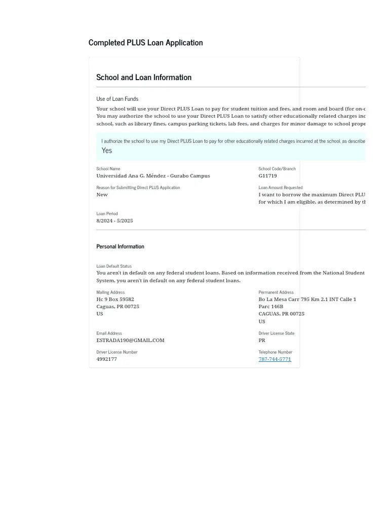 PLUS Application 2024-2025 | PDF