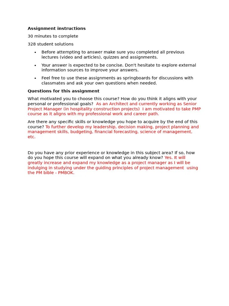 Assignment Instructions | PDF