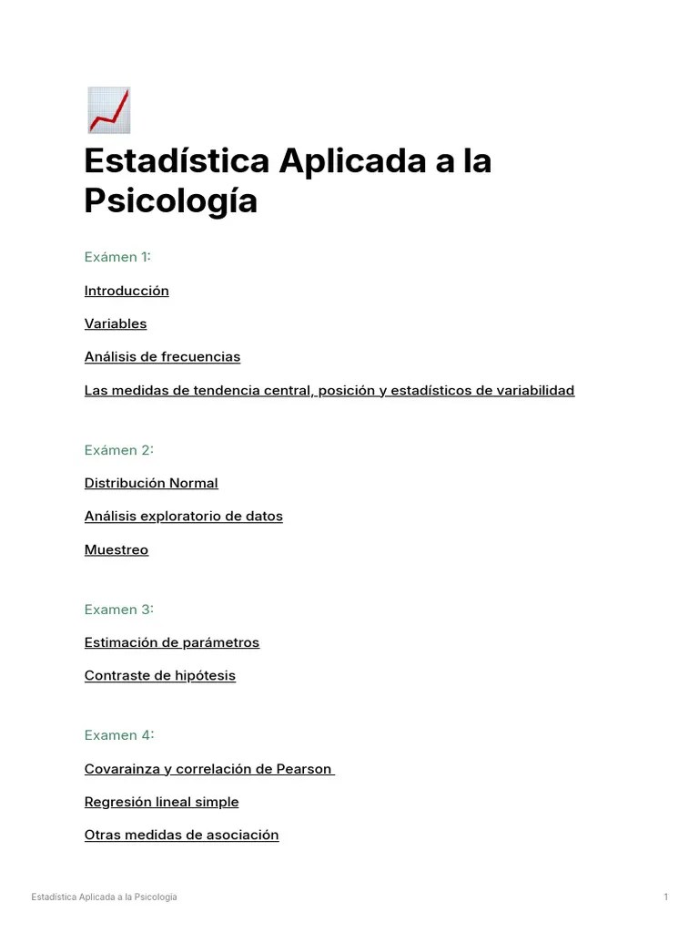 Estadística Aplicada A La Psicología | PDF