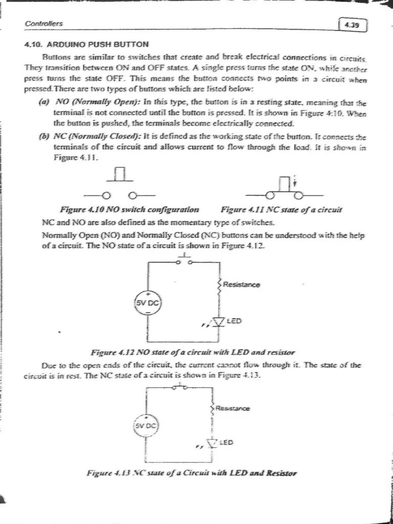 LED Push Button - Arduino | PDF