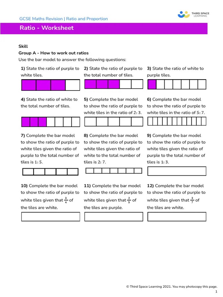 Third-Space-Learning-Ratio-GCSE-Worksheet | PDF | Ratio | Mathematics