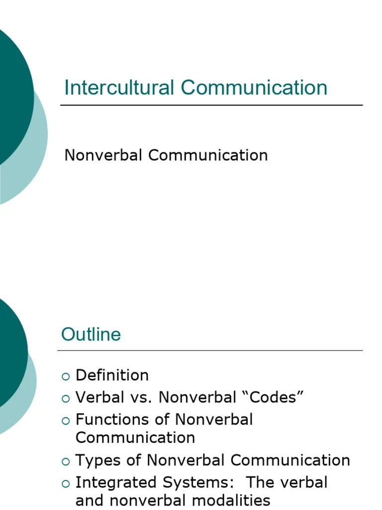 Nonverbal Communication Lecture Slides | PDF | Nonverbal Communication ...
