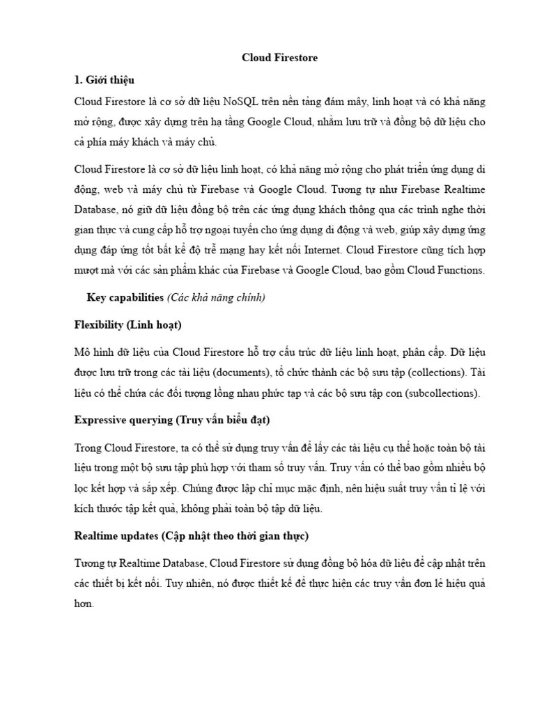 Cloud Firestore | PDF