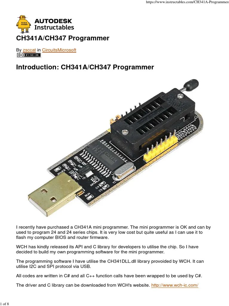 CH341A - CH347 Programmer - 8 Steps - Instructables | PDF | Software ...