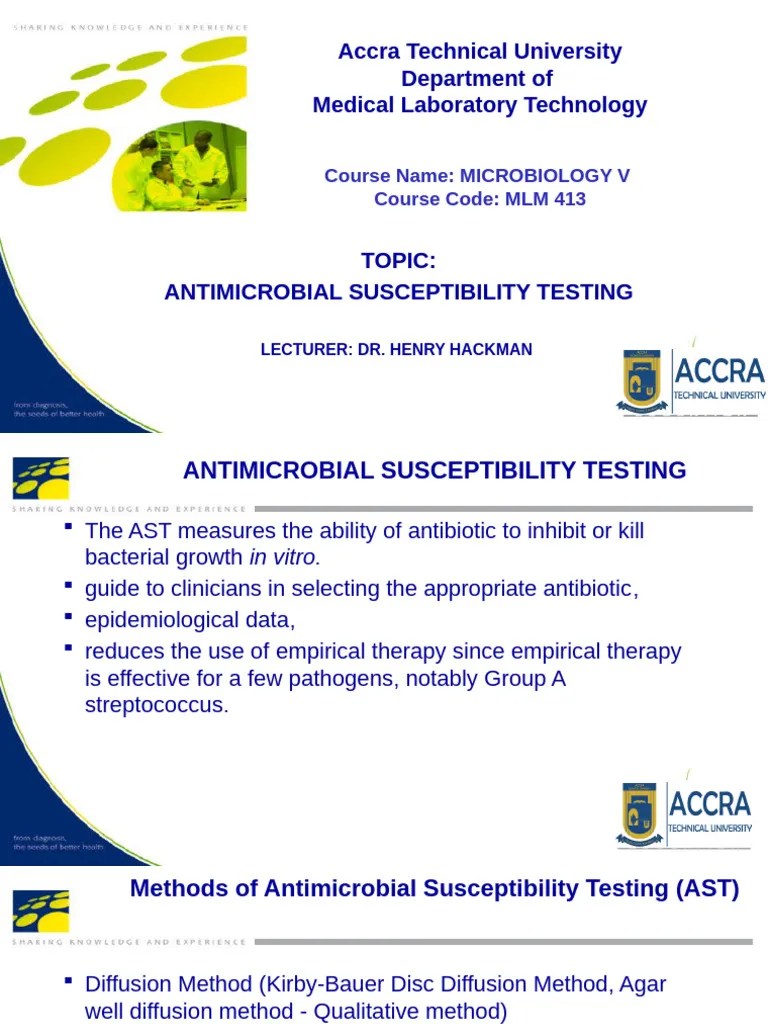 Antimicrobial Susceptibility Testing | PDF | Clinical Medicine | Microbiology