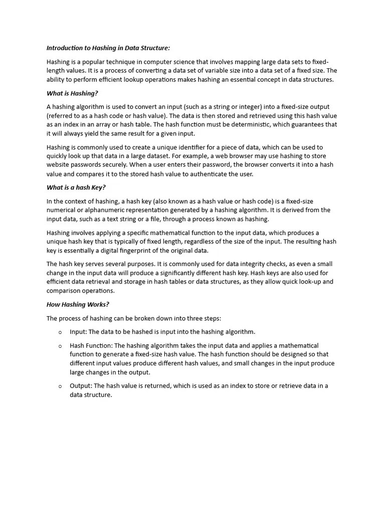 Hashing | PDF | Database Index | Computing