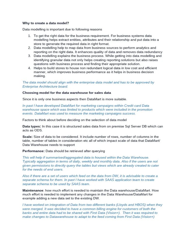 Data_Model | PDF | Data Model | Data Warehouse