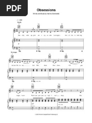 Marina And The Diamonds Girls Sheet Music In A Minor Transposable Download Print Sku Mn0082388 Play pieces like Hermit The Frog Are You Satisfied Obsessions.