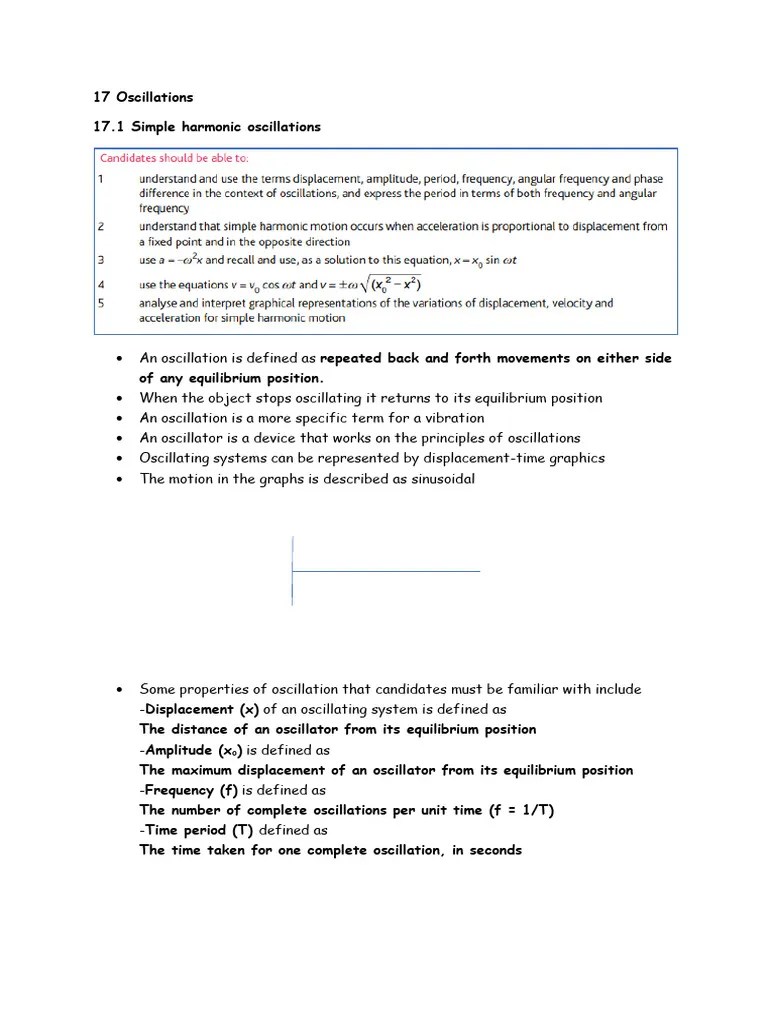 Chapter 17 Oscillations | PDF | Oscillation | Resonance