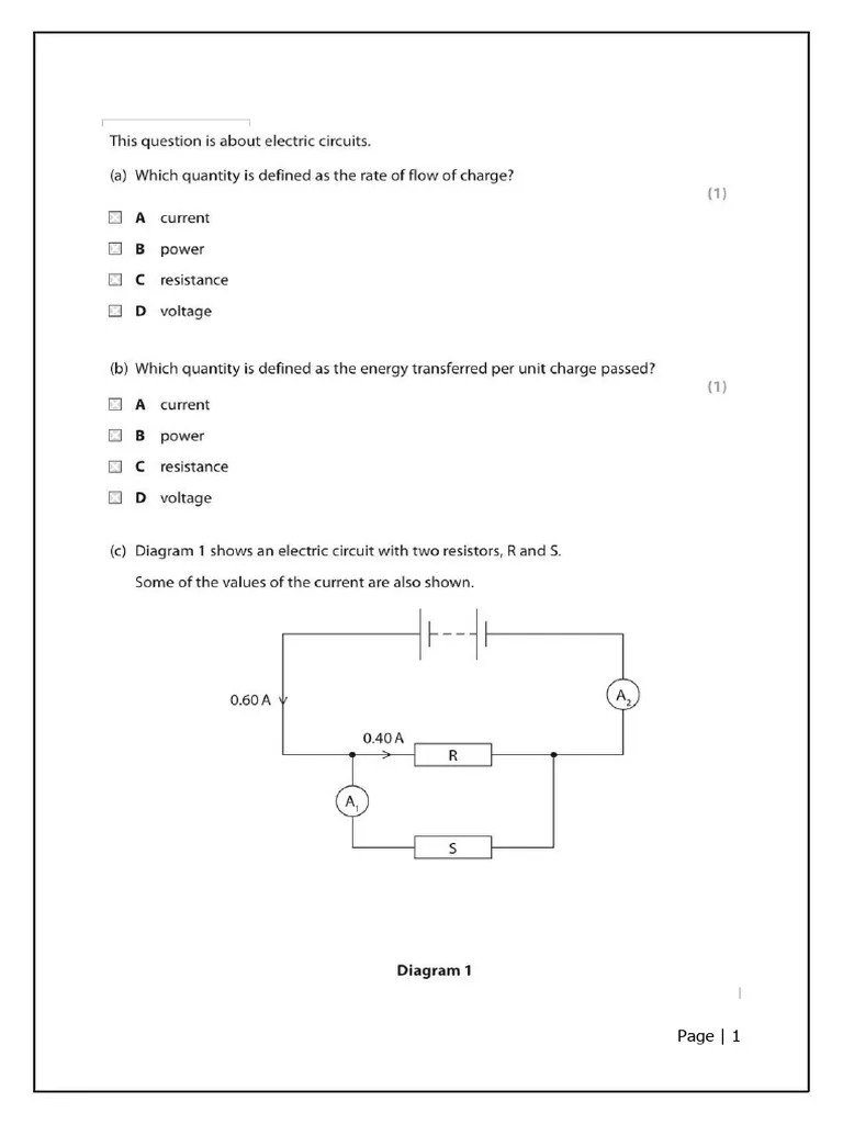 Unit 2 (Electricity) | PDF