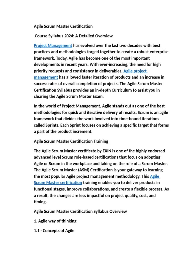 Agile Scrum Master | PDF | Agile Software Development | Scrum (Software ...