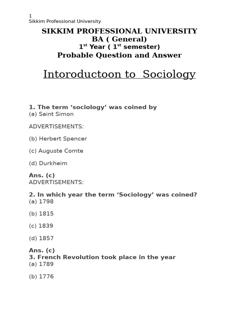 Introduction To Sociology | PDF | Sociology | Deviance (Sociology)
