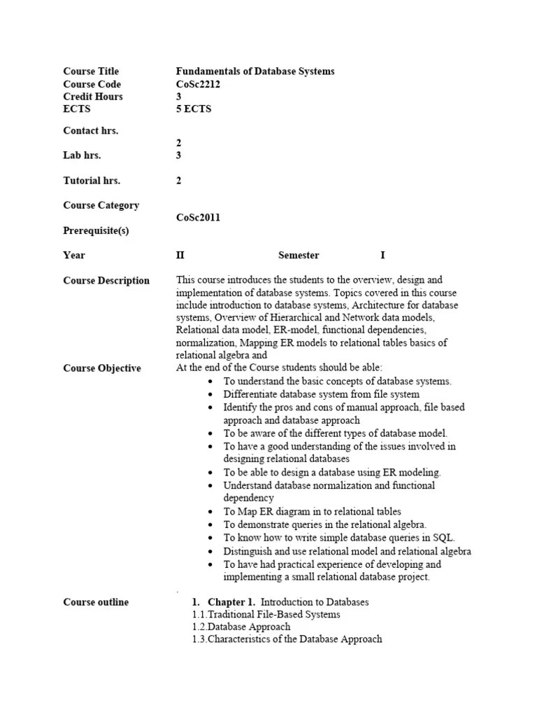 Fundamentals Of Database Systems | PDF | Relational Database | Databases