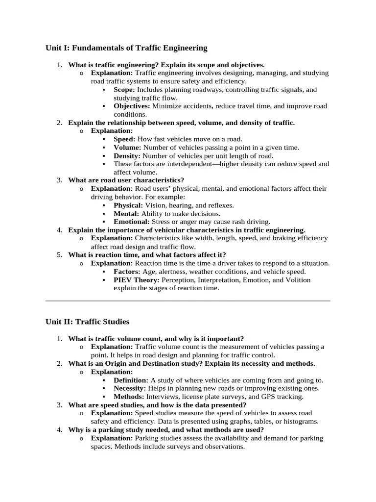 Traffic Engineering | PDF | Traffic | Road
