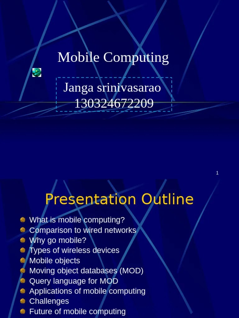 Mobile Computing | PDF | Databases | Computing