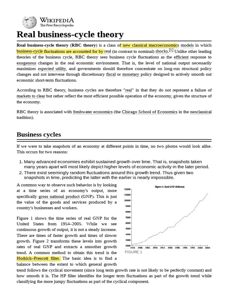 Rbc Pdf Business Cycle Economies