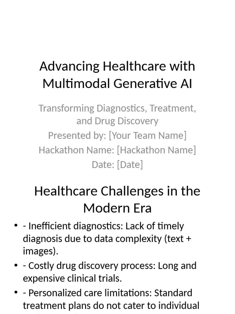 Healthcare Generative AI Hackathon | PDF | Personalized Medicine ...