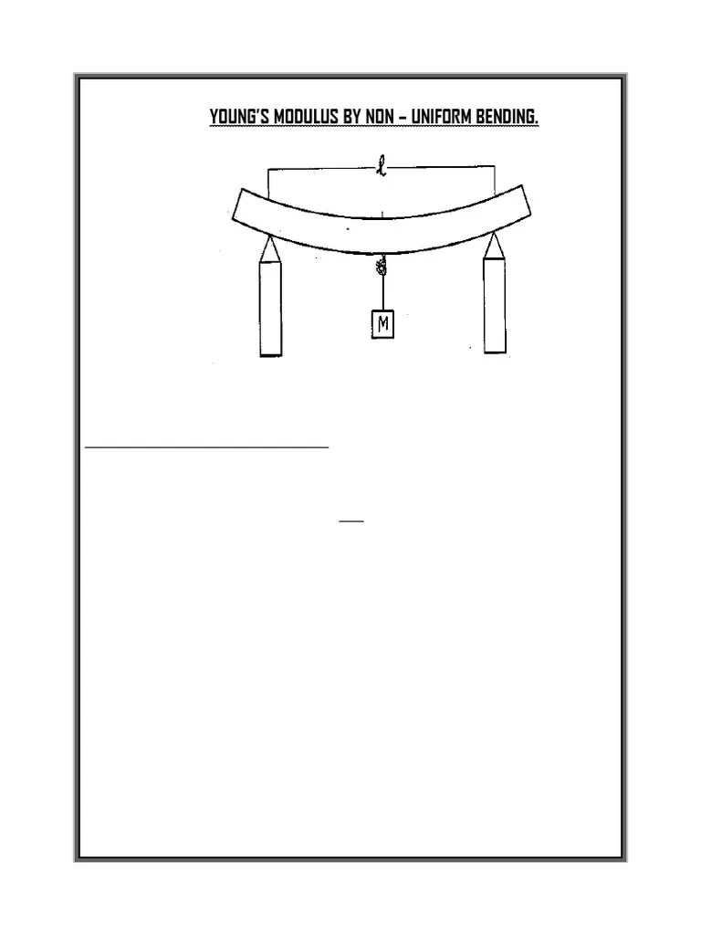 Youngs Modulus - Non Uniform Bending | PDF | Bending | Metre