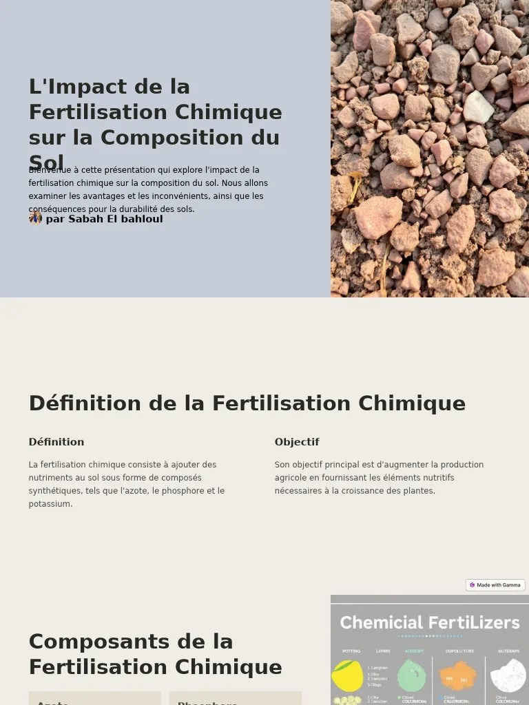 LImpact-de-la-Fertilisation-Chimique-sur-la-Composition-du-Sol | PDF | Sol (pédologie) | Fertilisant